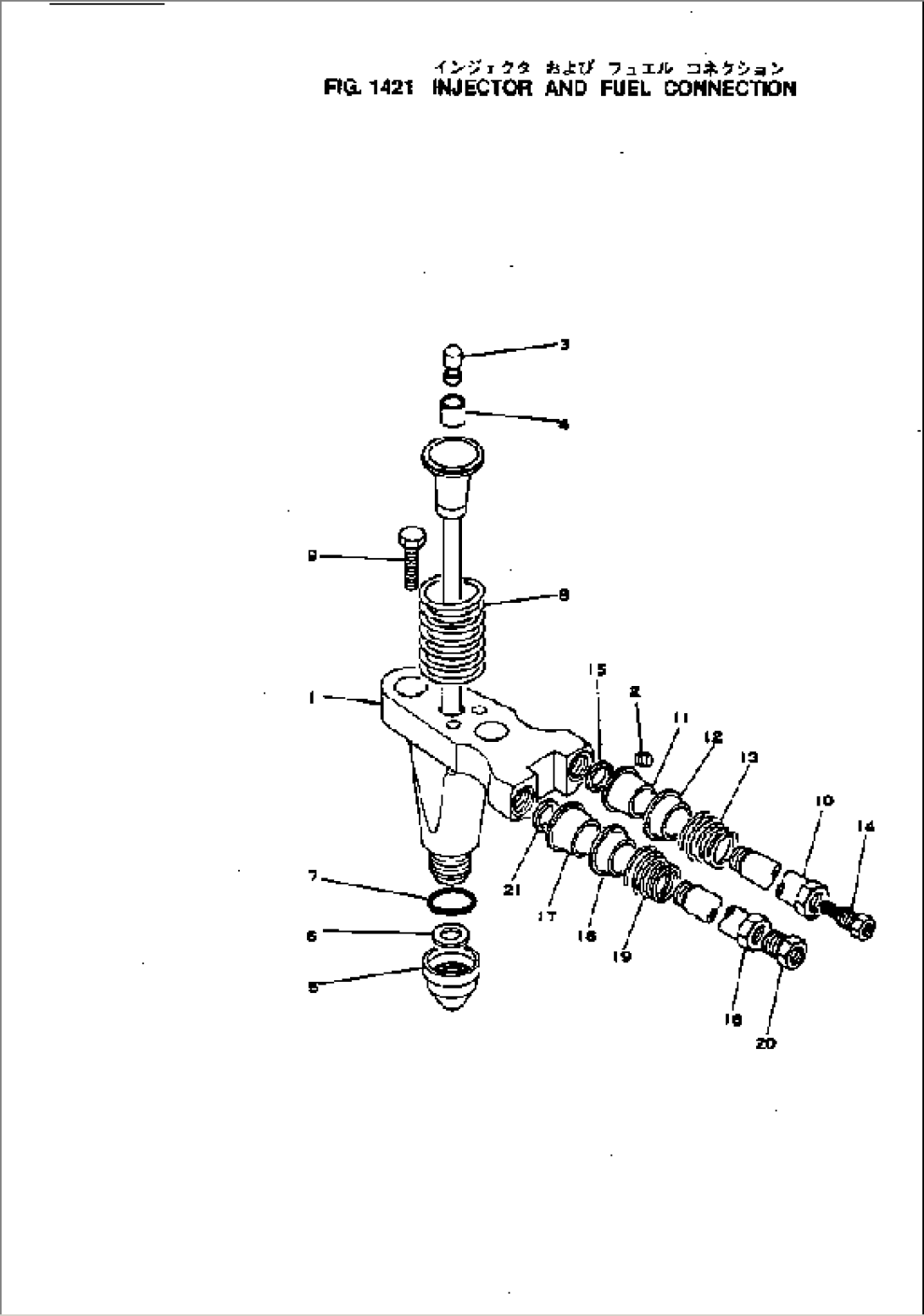 INJECTOR AND FUEL CONNECTION