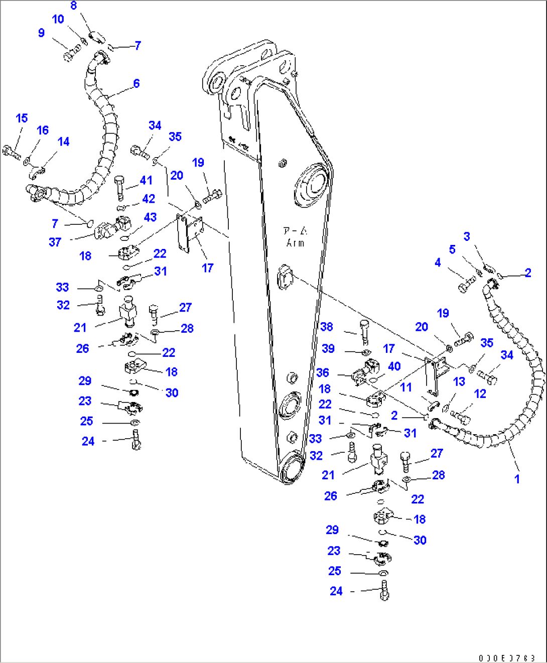1-ATTACHMENT PIPING (1.8M ARM) (#K50001-K52389)