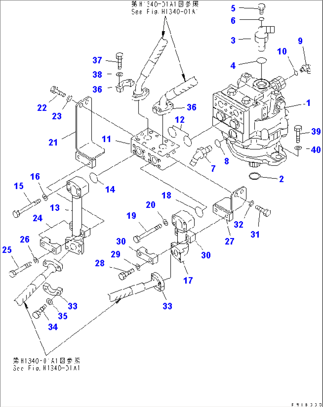 SWING MOTOR (REAR)(#K32001-)