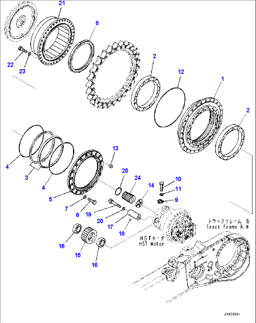 Final Drive, Hub, R.H. (#40001-)