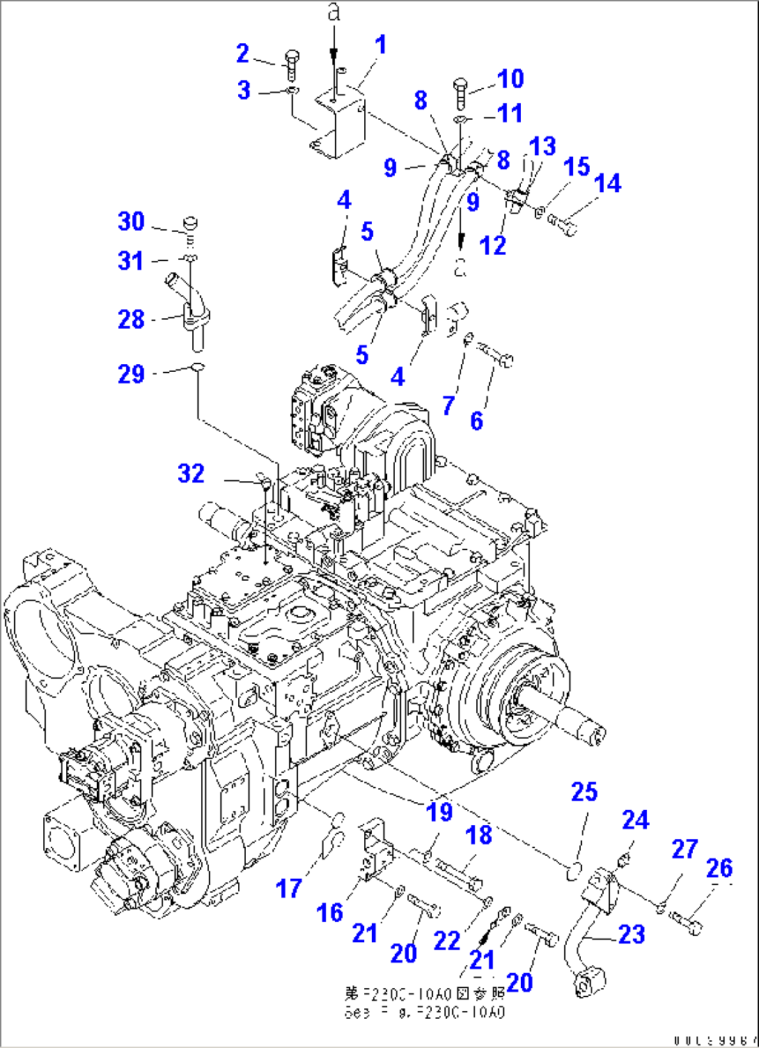 POWER TRAIN (PIPING AND BRACKET)(#1201-)