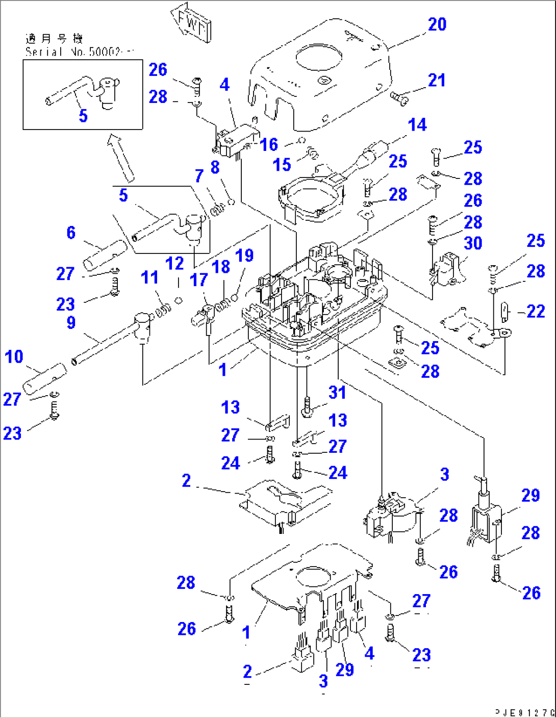 TRANSMISSION CONTROL SWITCH(#50001-50024)
