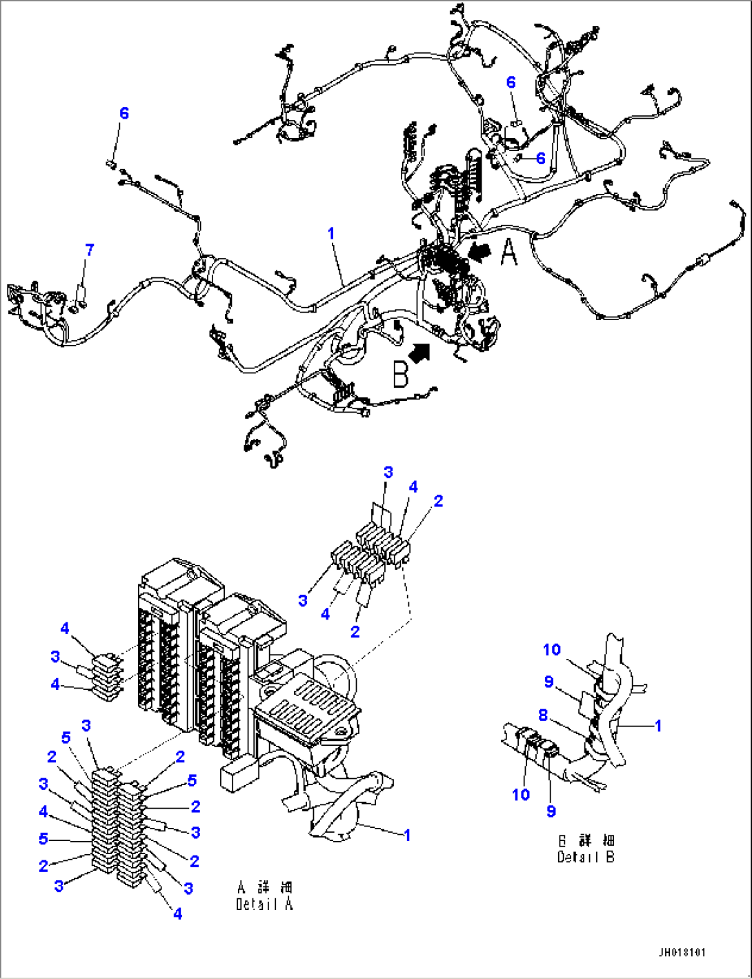 Cab, Floor, Wiring Harness (#90156-)
