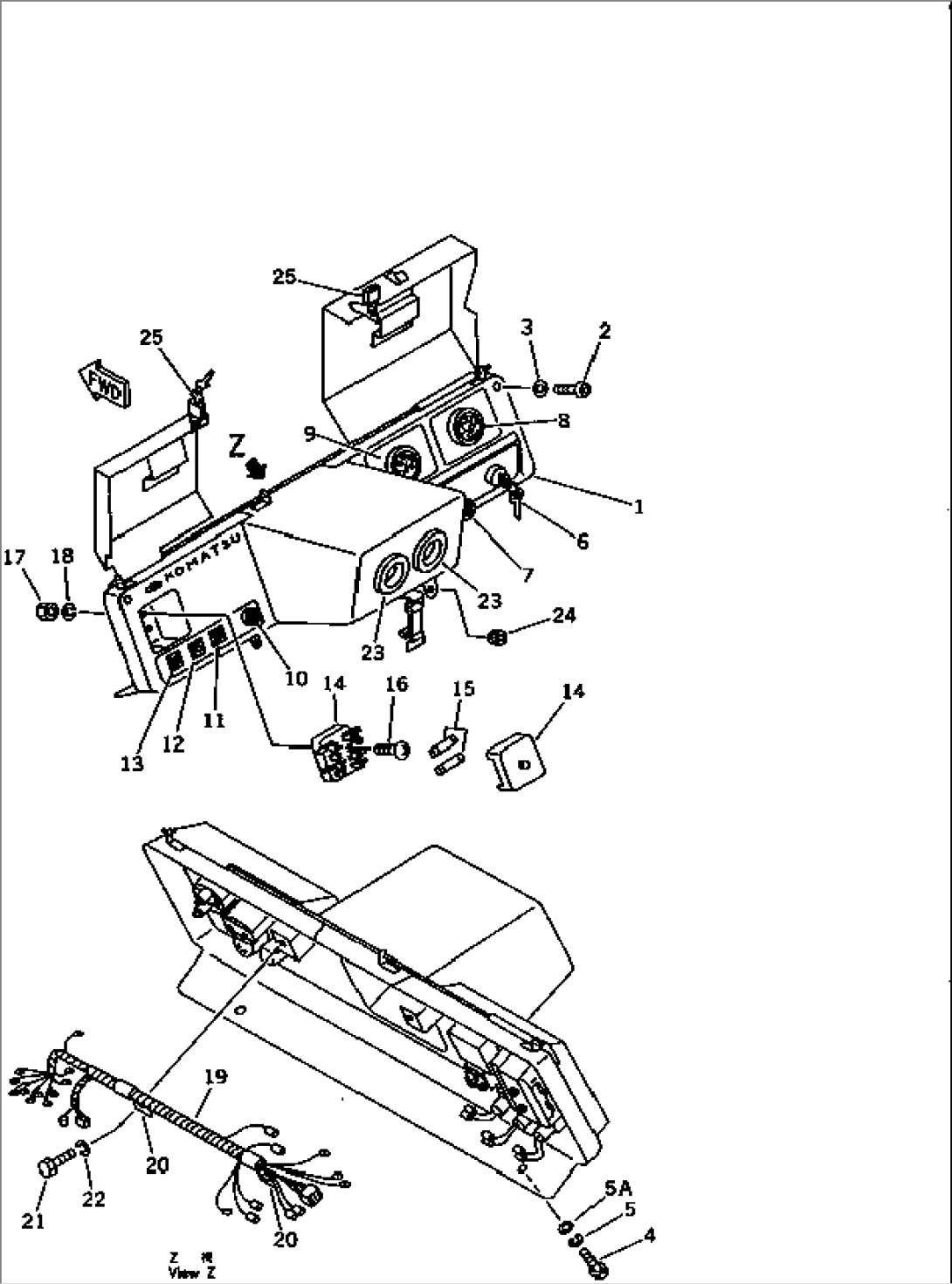 INSTRUMENT PANEL (FOR LEVER STEERING) (WITH VANDALISM PROTECTION)