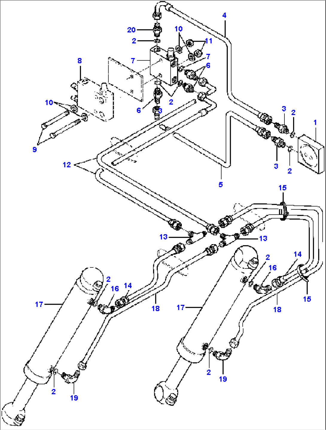 FIG. H5110-02A19 SCARIFIER CYLINDER ACTUATOR LINES