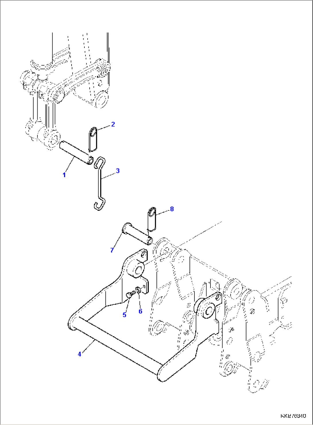 ROAD CIRCULATION ACCESSORY, FOR MACHINE WITH CLAMSHELL BUCKET, WITHOUT FRONT BLADE