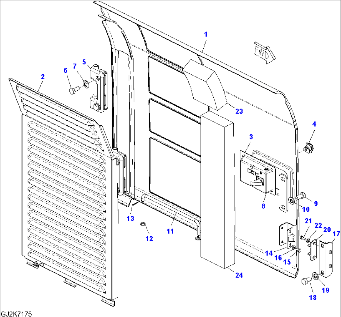 LEFT DOOR (MACHINE CAB)