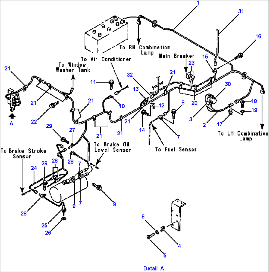 ELECTRICAL SYSTEM REAR FRAME LINE