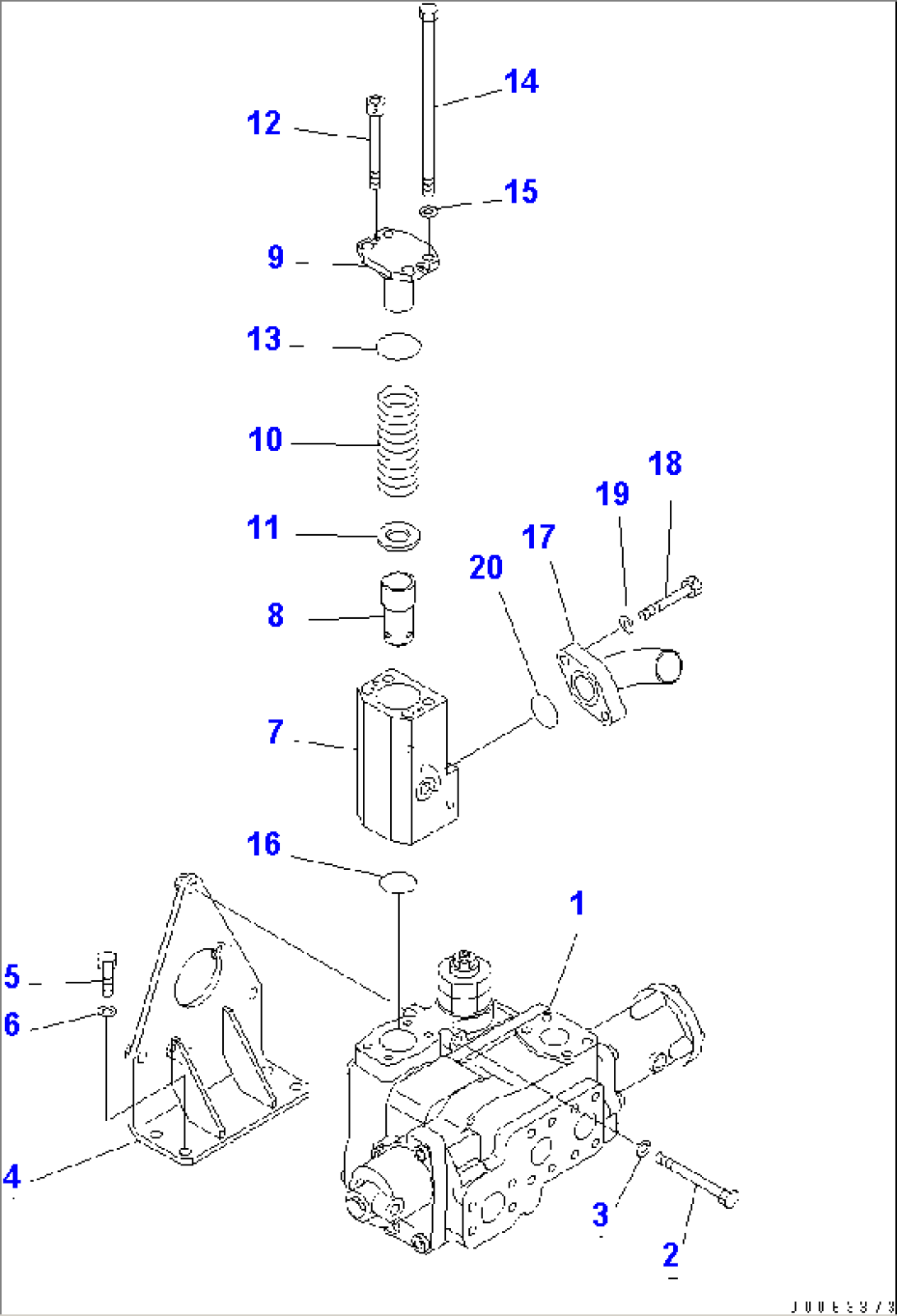 HYDRAULIC PIPING (HOIST VALVE)(#2001-)