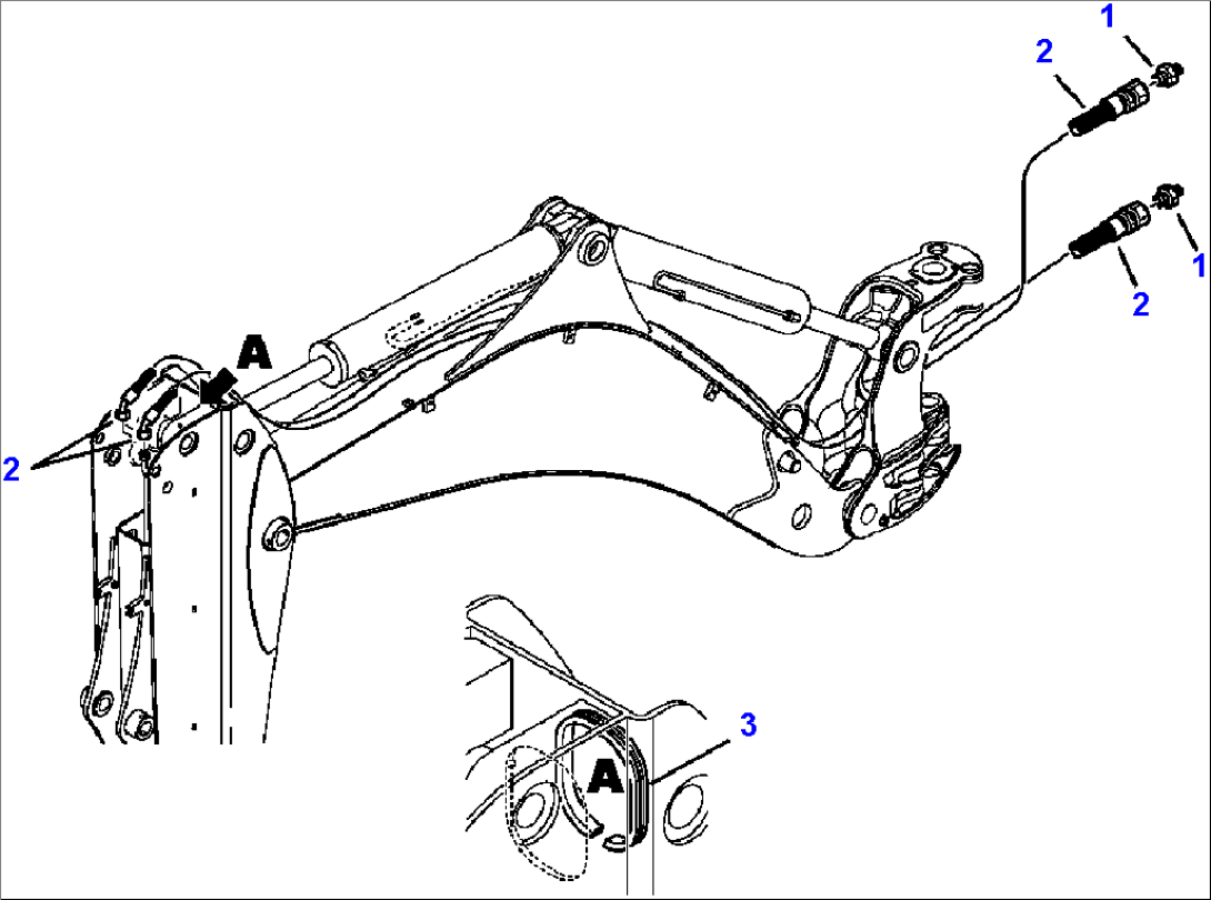 H6506-01A0 BACKHOE PIPING TELESCOPIC ARM LINE