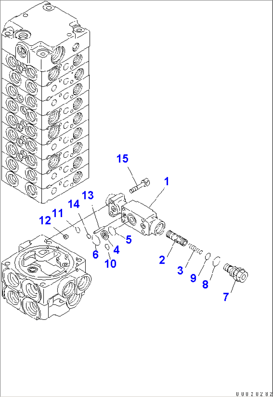 MAIN VALVE (9-VALVE) (11/16) (WITH ACCUMULATOR)