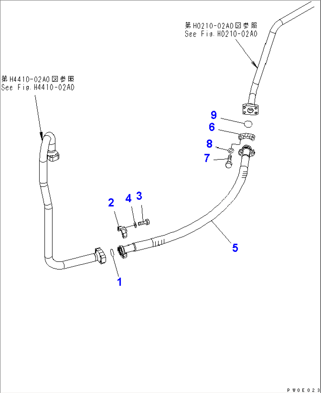 HYDRAULIC PIPING (SWITCH PUMP TO CUT OFF VALVE LINE)