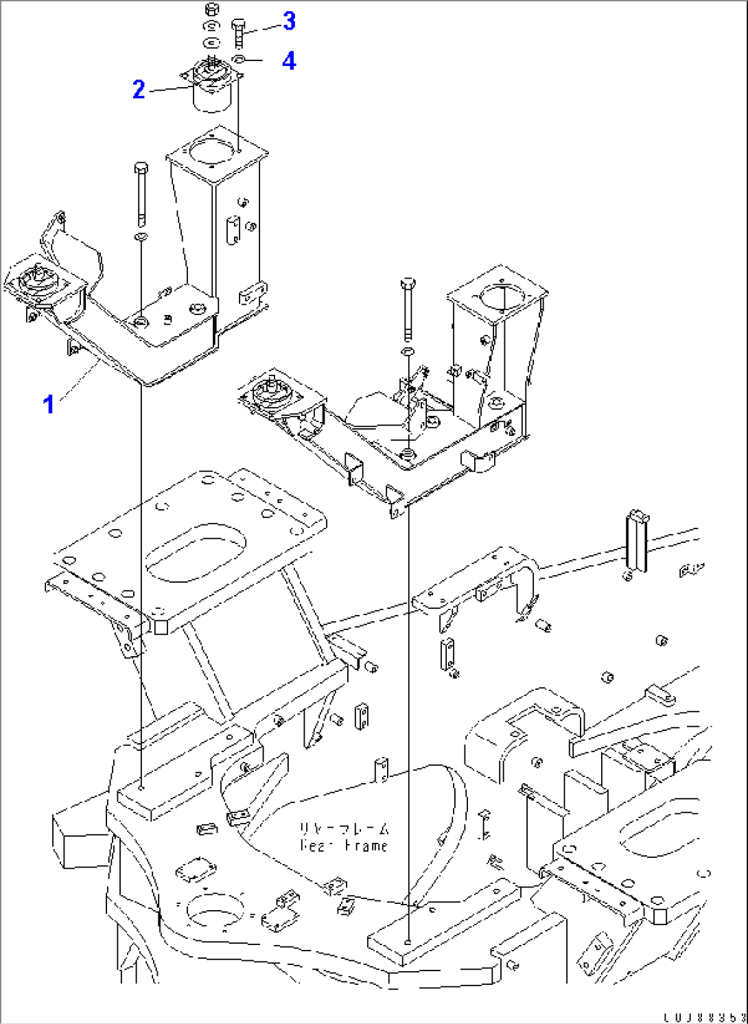 FLOOR SUPPORT (SUPPORT¤ R.H.)(#60002-)