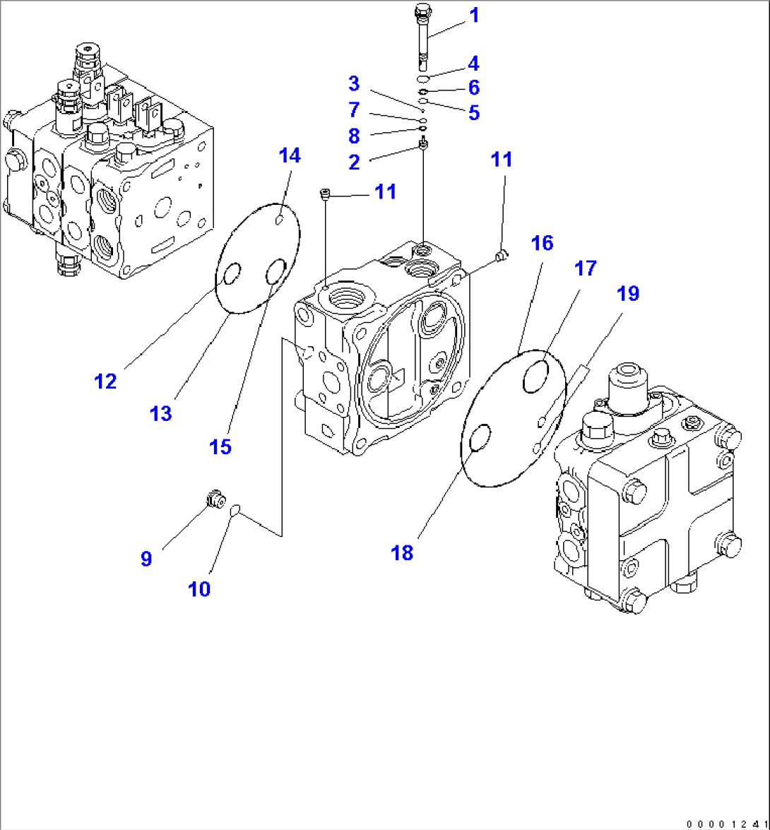 MAIN VALVE (4-VALVE) (8/12) (FOR PAT DOZER) (EXCEPT JAPAN)
