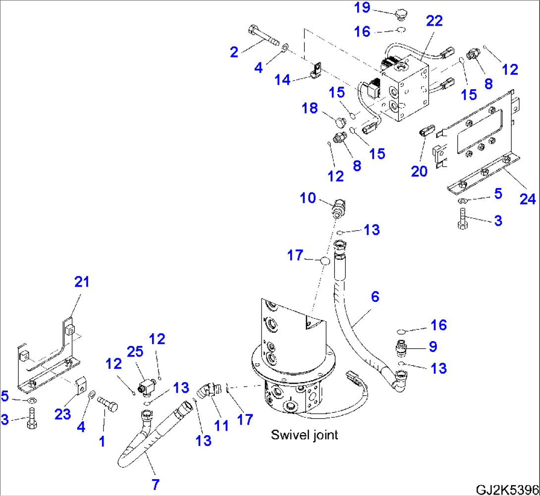 SWIVEL JOINT - ATTACHMENT PARTS (FRONT BLADE - REAR OUTRIGGER)