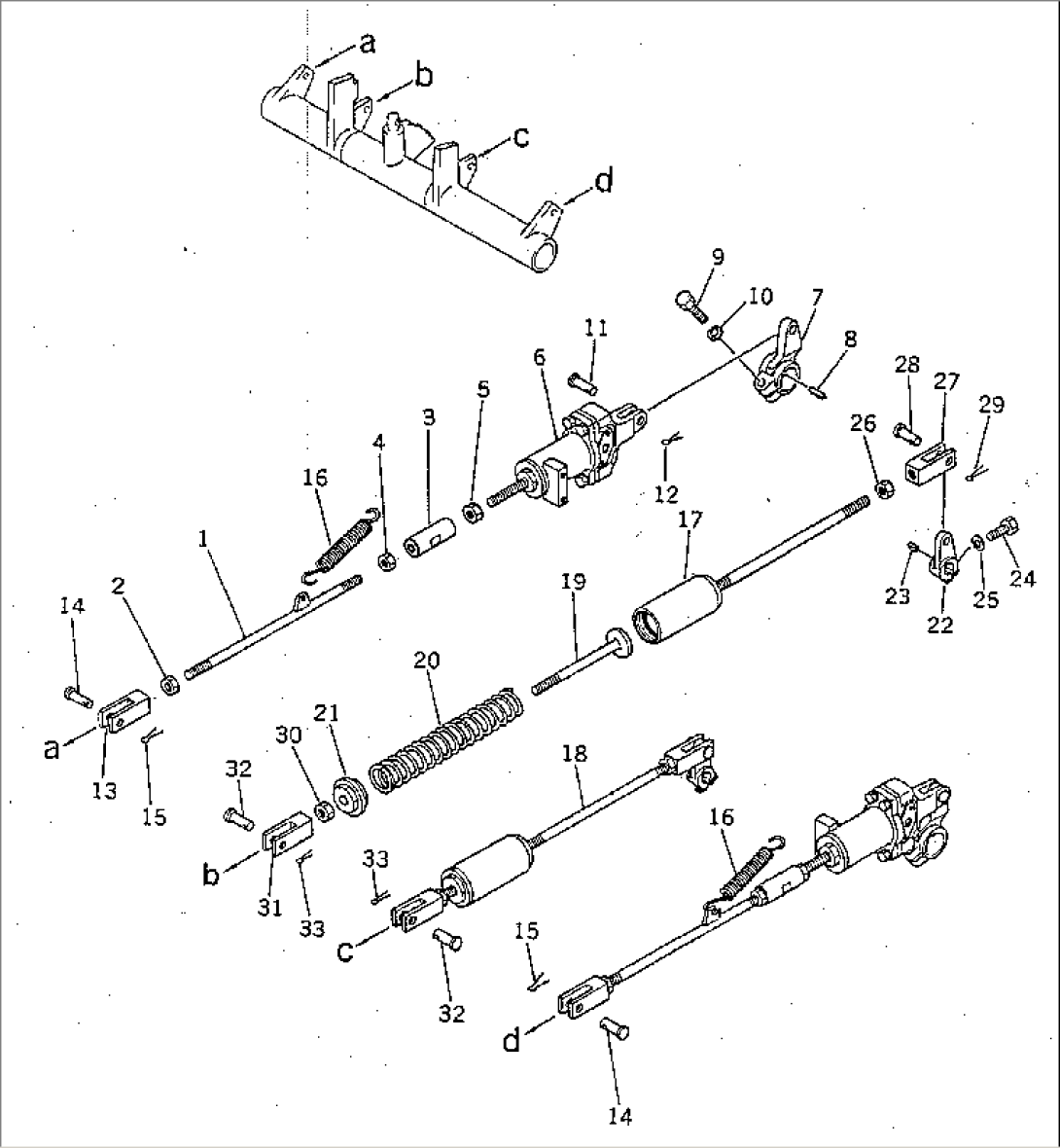 STEERING AND BRAKE PEDAL LINKAGE