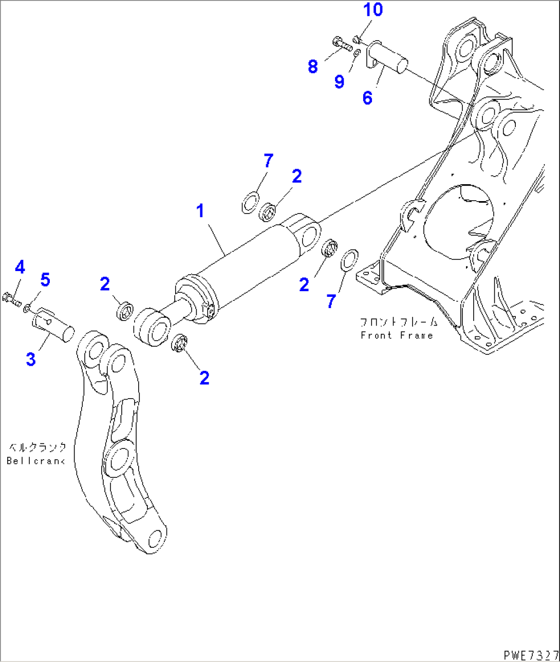 DUMP CYLINDER (MOUNTING PARTS) (WITH LARGE BUCKET)