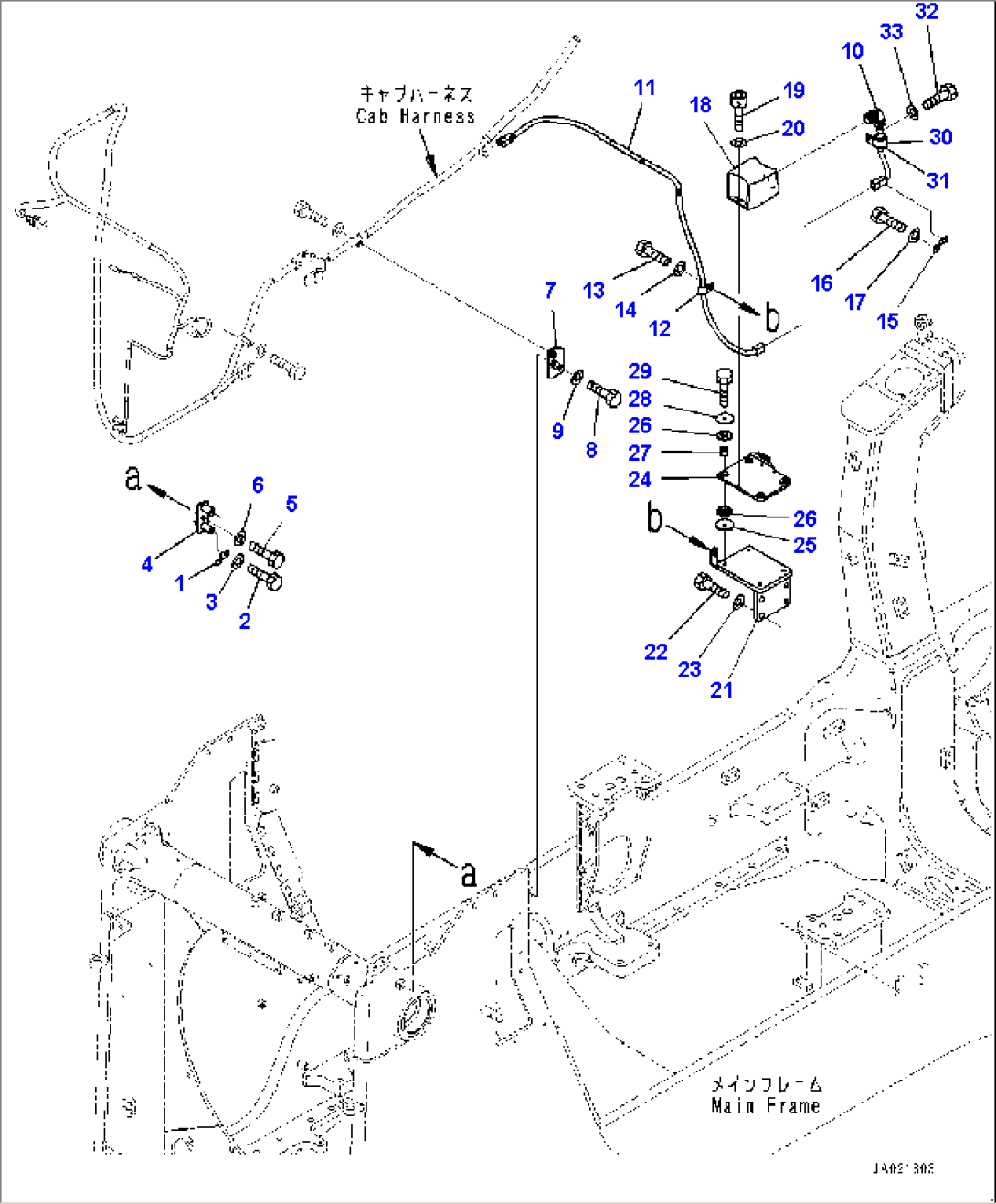 Electric Wiring Harness, Main Frame Wiring Harness (#22083-)