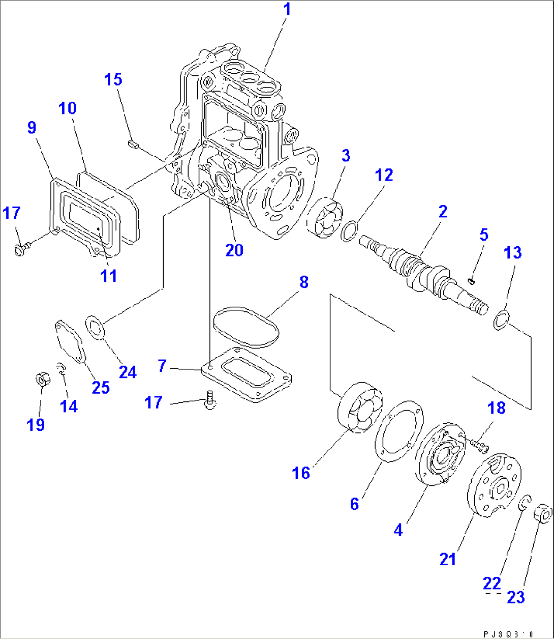 FUEL INJECTION PUMP (PUMP) (1/2) (INNER PARTS)(#16202-)