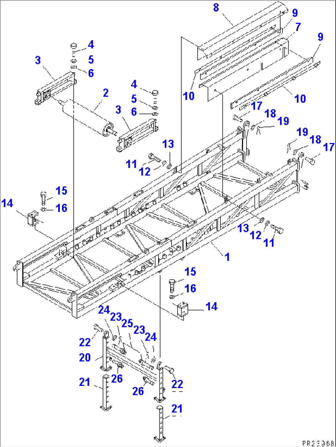 CONVEYOR (3/9) (TAIL FRAME AND PULLEY)