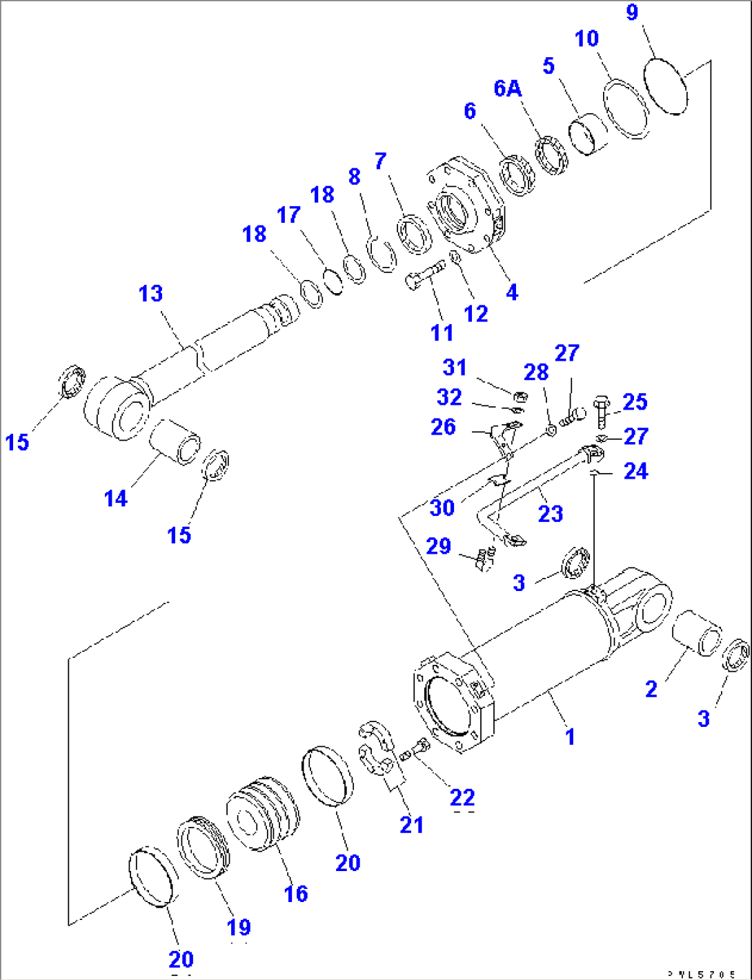 RIPPER TILT CYLINDER(#10105-)