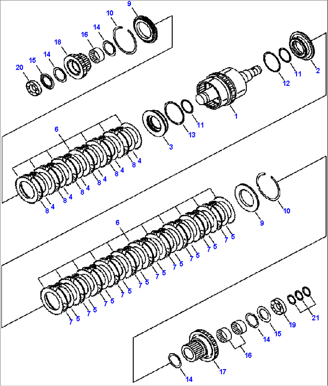 FIG. F4350-52A0 TRANSMISSION - FORWARD AND FIRST SPEED CLUTCH