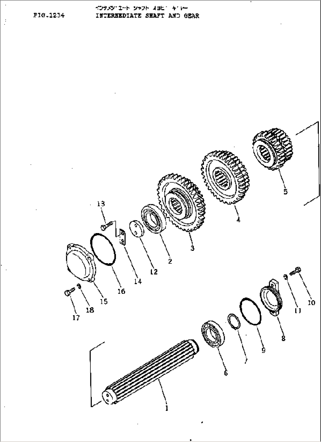 INTERMEDIATE SHAFT AND GEAR
