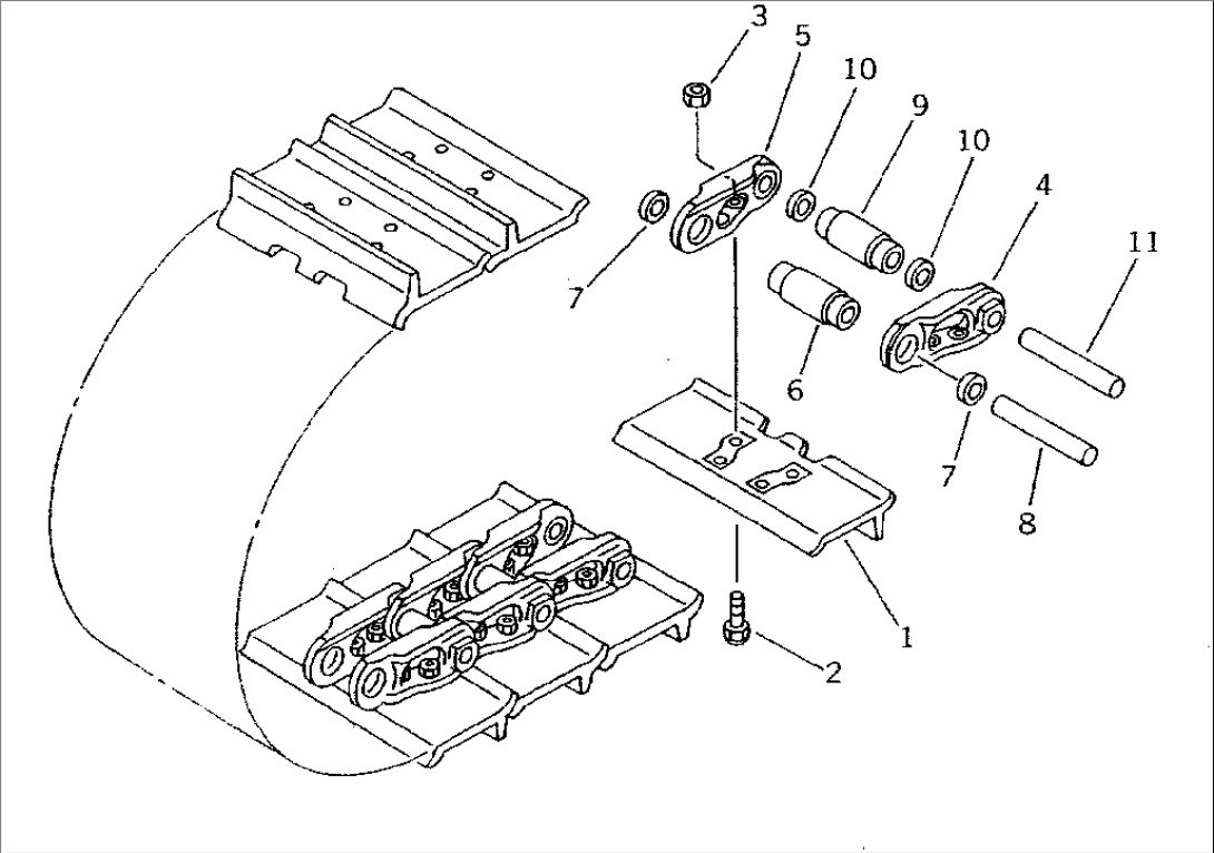 TRACK SHOE (MASTER PIN TYPE) (SINGLE GROUSER¤ 400MM WIDE)(#20136-)