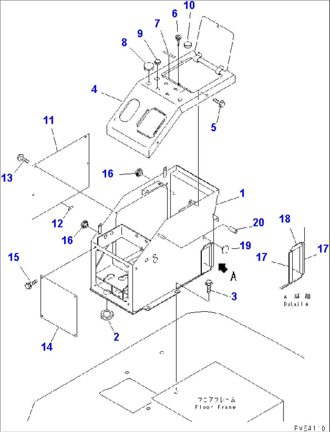 FLOOR (R.H. CONSOLE BOX)(#10001-11122)