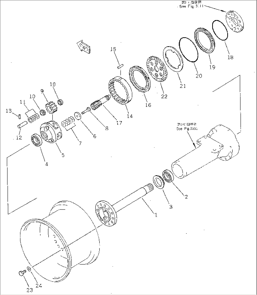 FRONT WHEEL BRAKE AND FRONT FINAL DRIVE