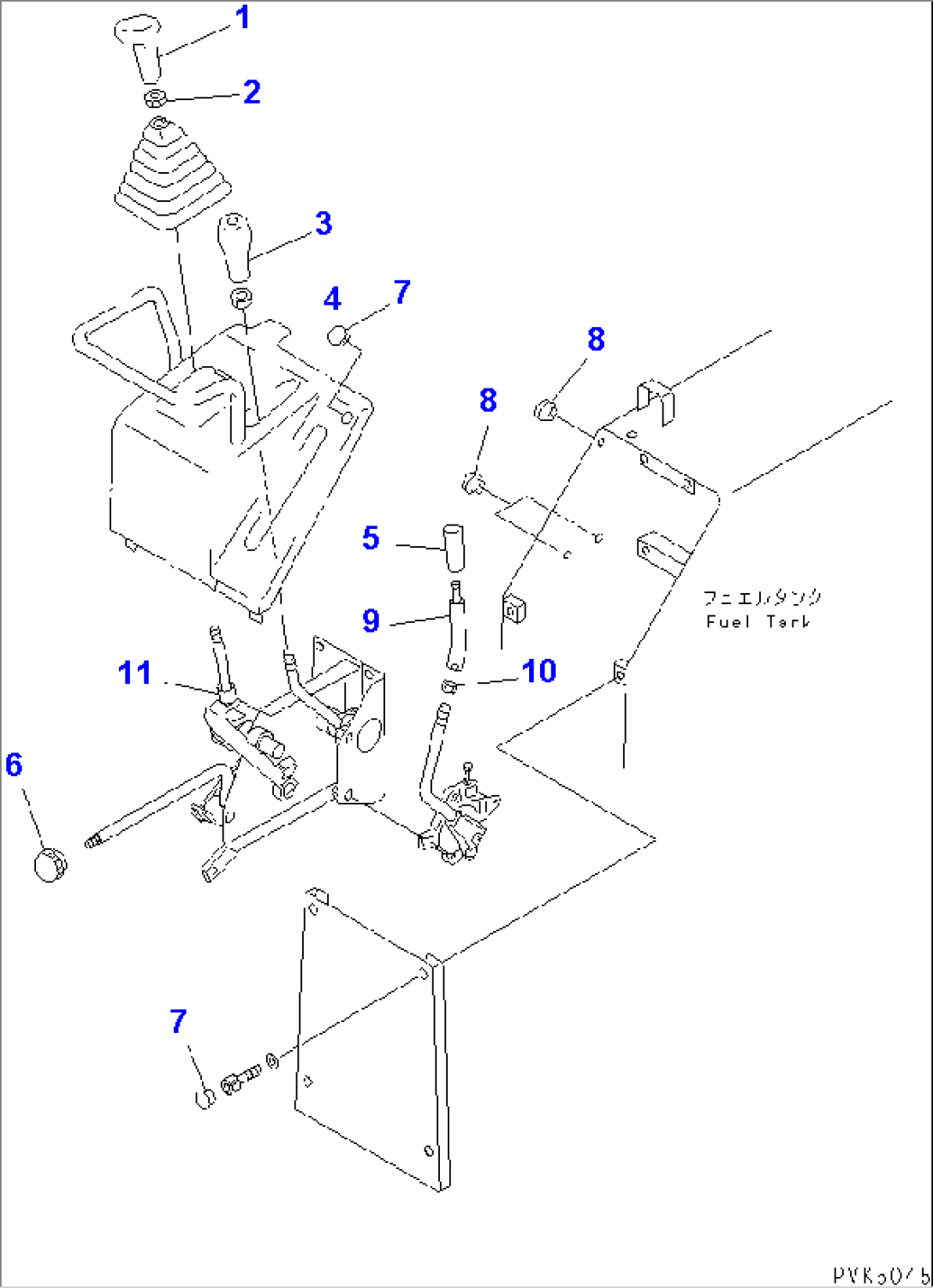 CONTROL KNOB (D21) (FOR ROPS CAB)(#61132-61168)