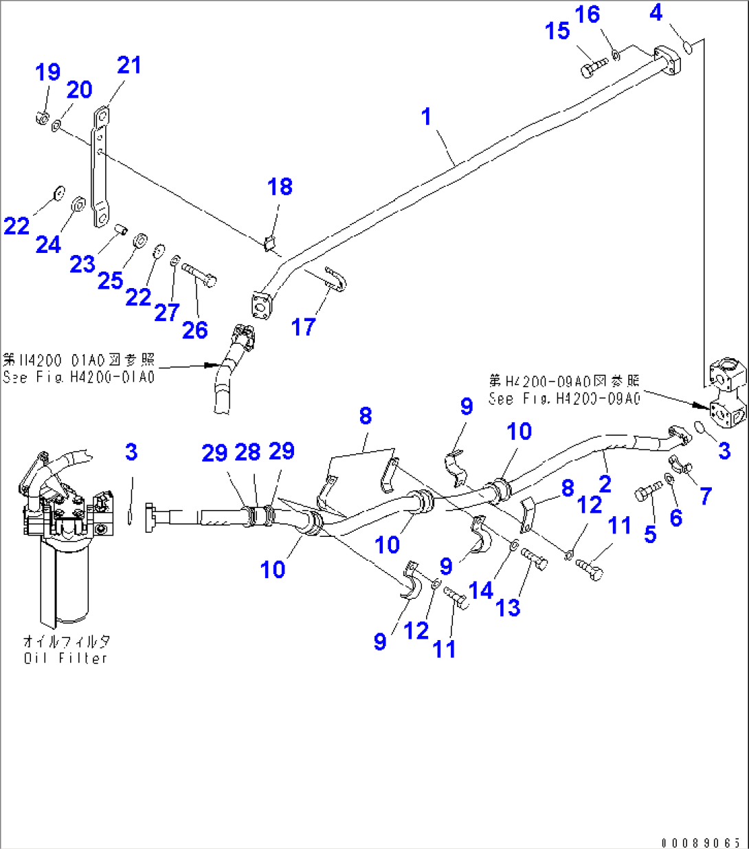 HYDRAULIC PIPING (RETURN LINE)(#75710-)