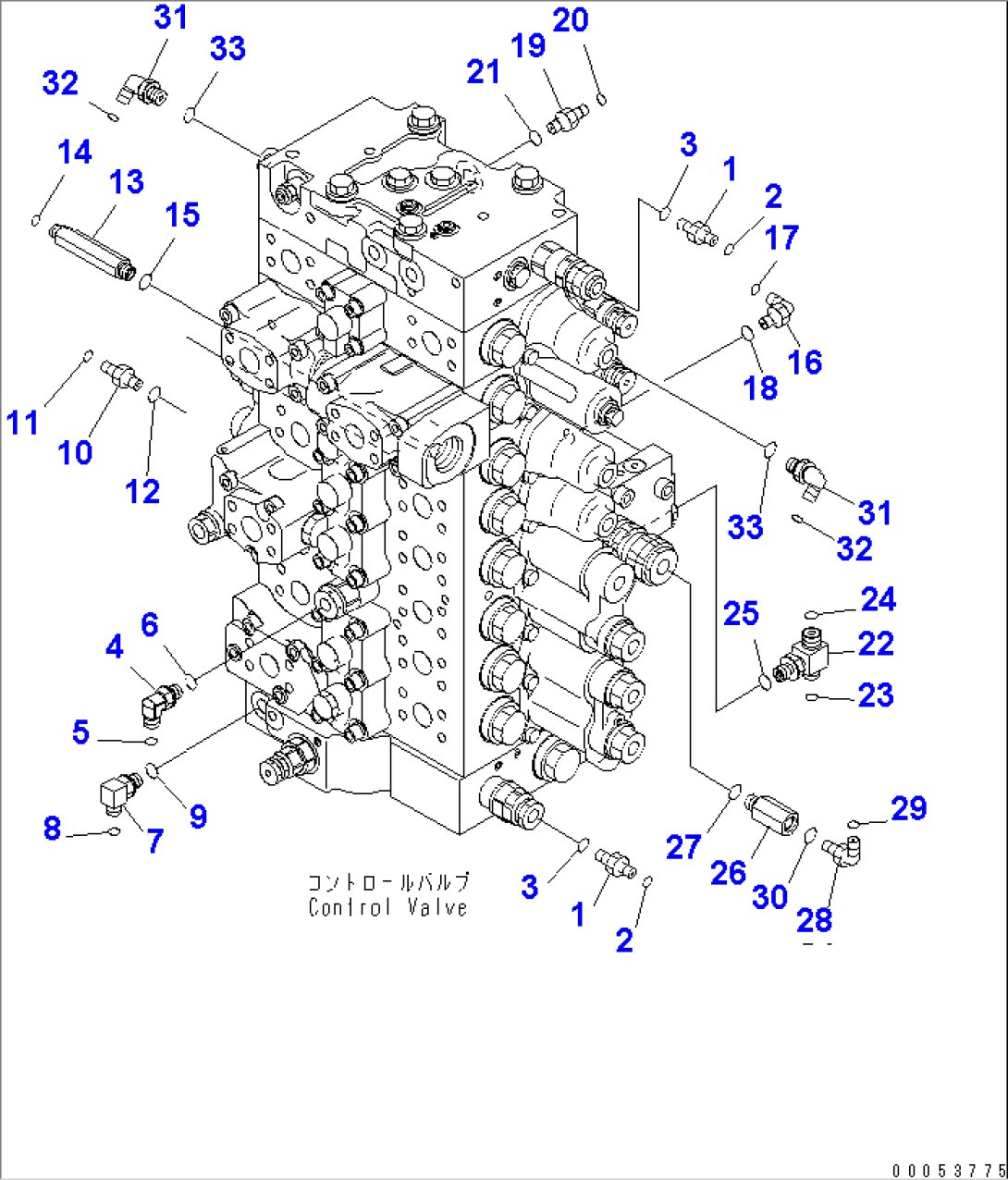 CONTROL VALVE (CONNECTING PARTS) (2/2) (FOR OFFSET BOOM) (-40ßC SPEC.)(#50560-)