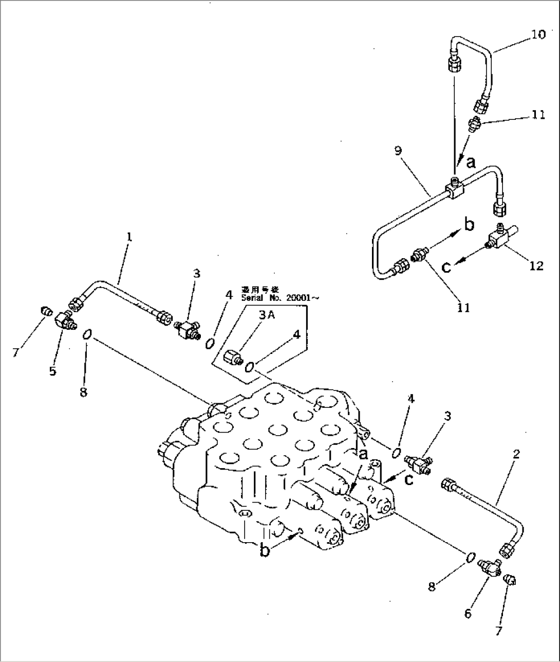 3-SPOOL CONTROL VALVE (3/3)(#10968-)