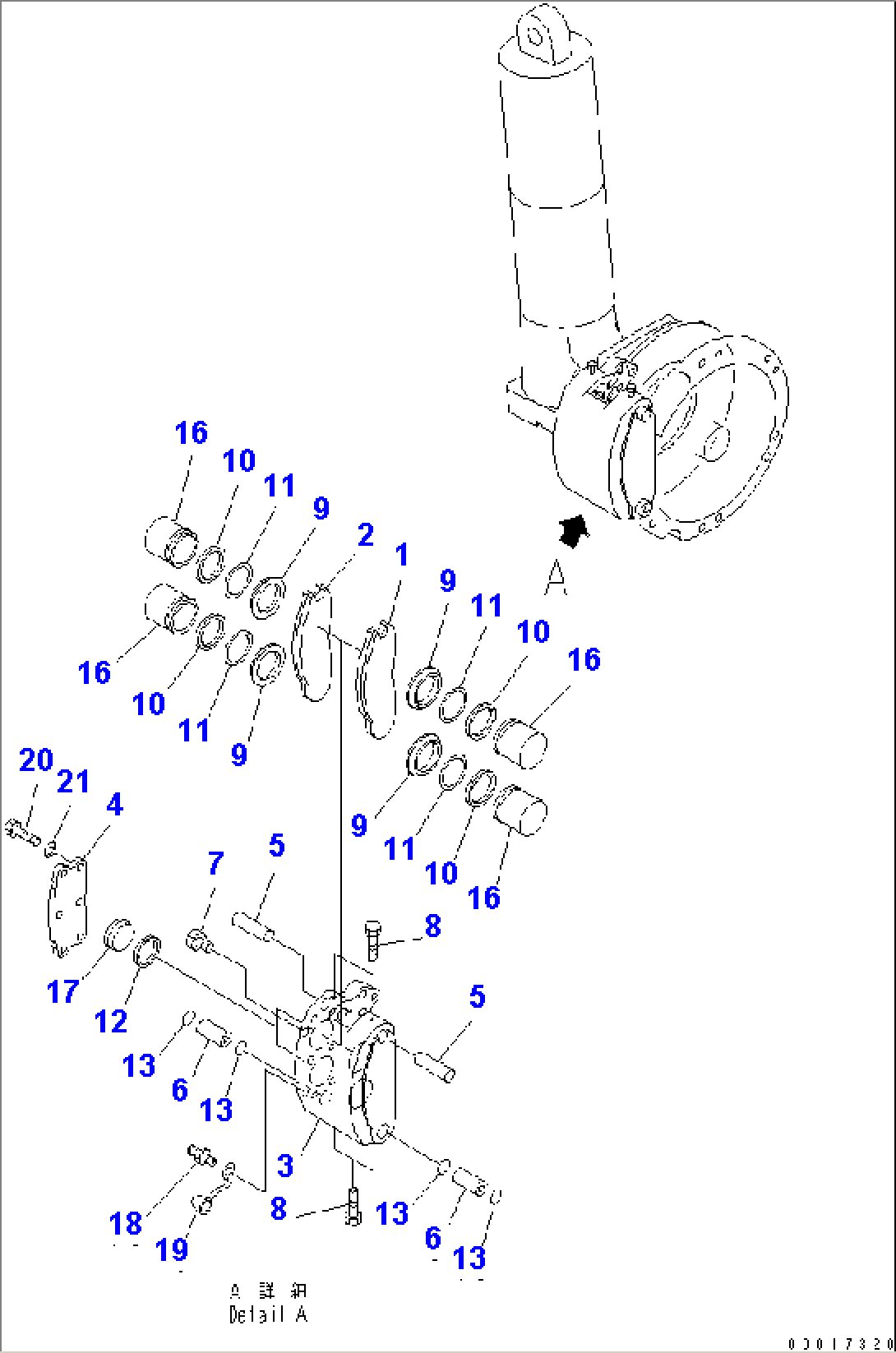 FRONT AXLE (LEFT HAND) (2/6) (FRONT BRAKE ASSEMBLY)(#1312-)