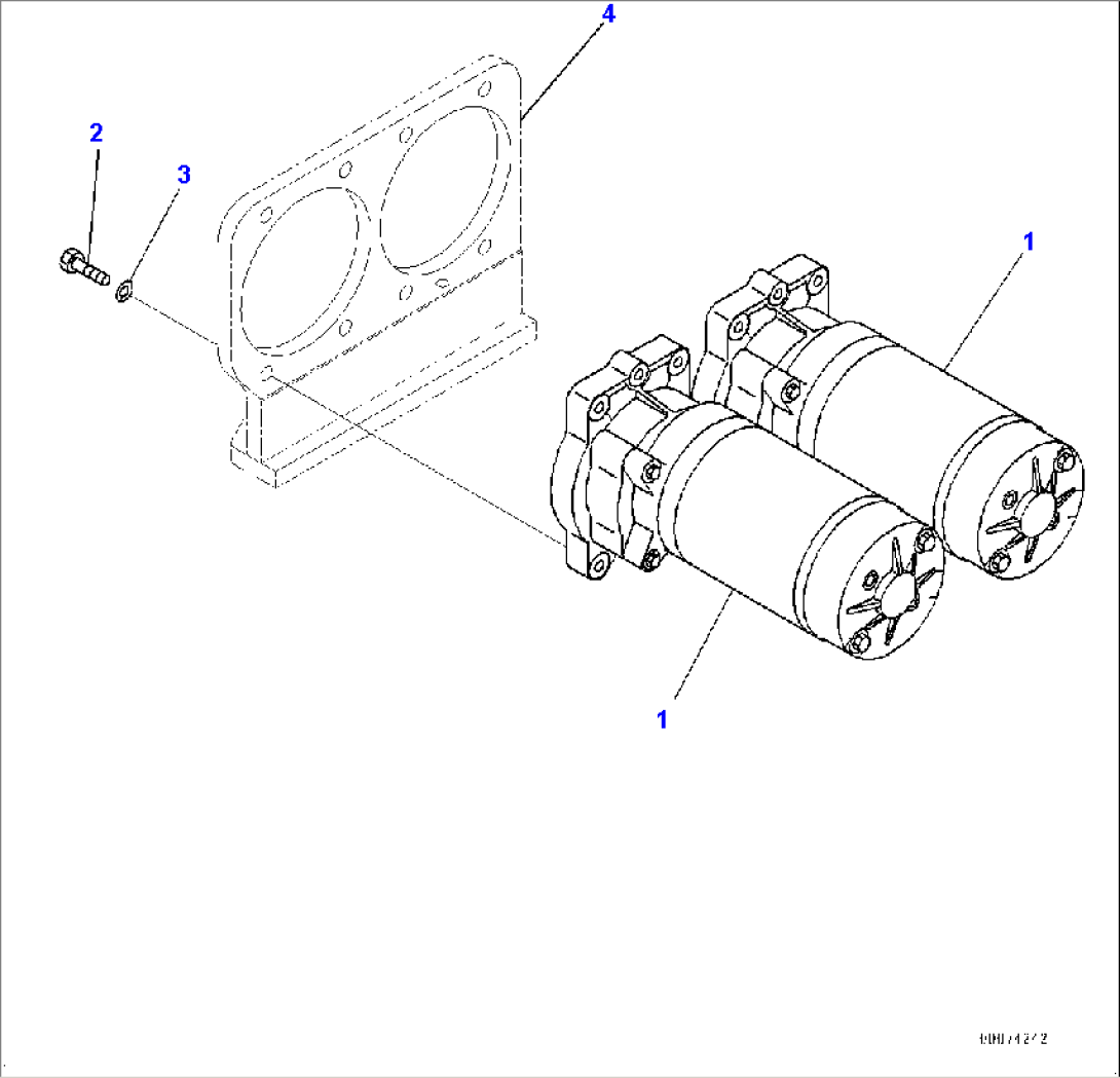 Battery and Battery Case Group, Emergency Steering Related Parts (#2848-)