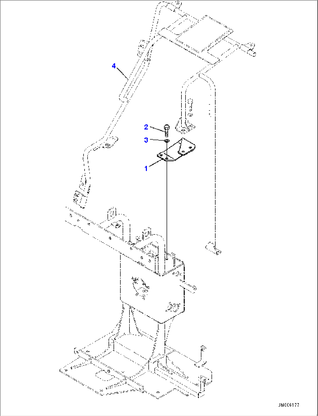 Aftercooler, Cover Mounting Bracket (#10001-)