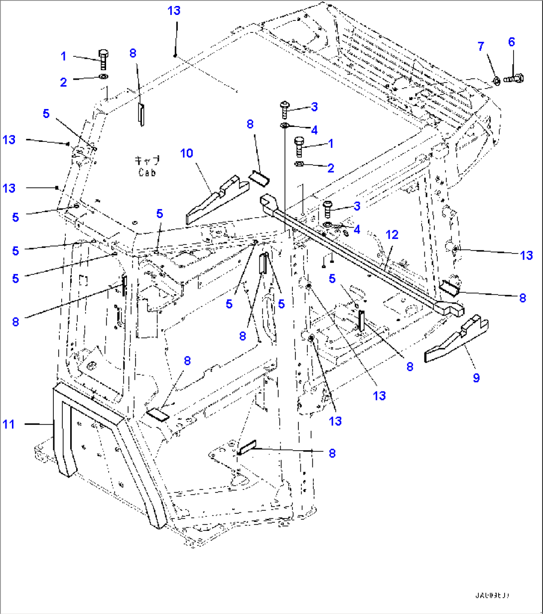 Cab, Plug and Outside Seal (#30001-)