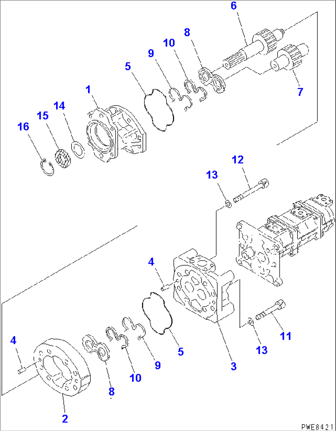 TORQUE CONVERTER AND P.P.C. PUMP (1/4)