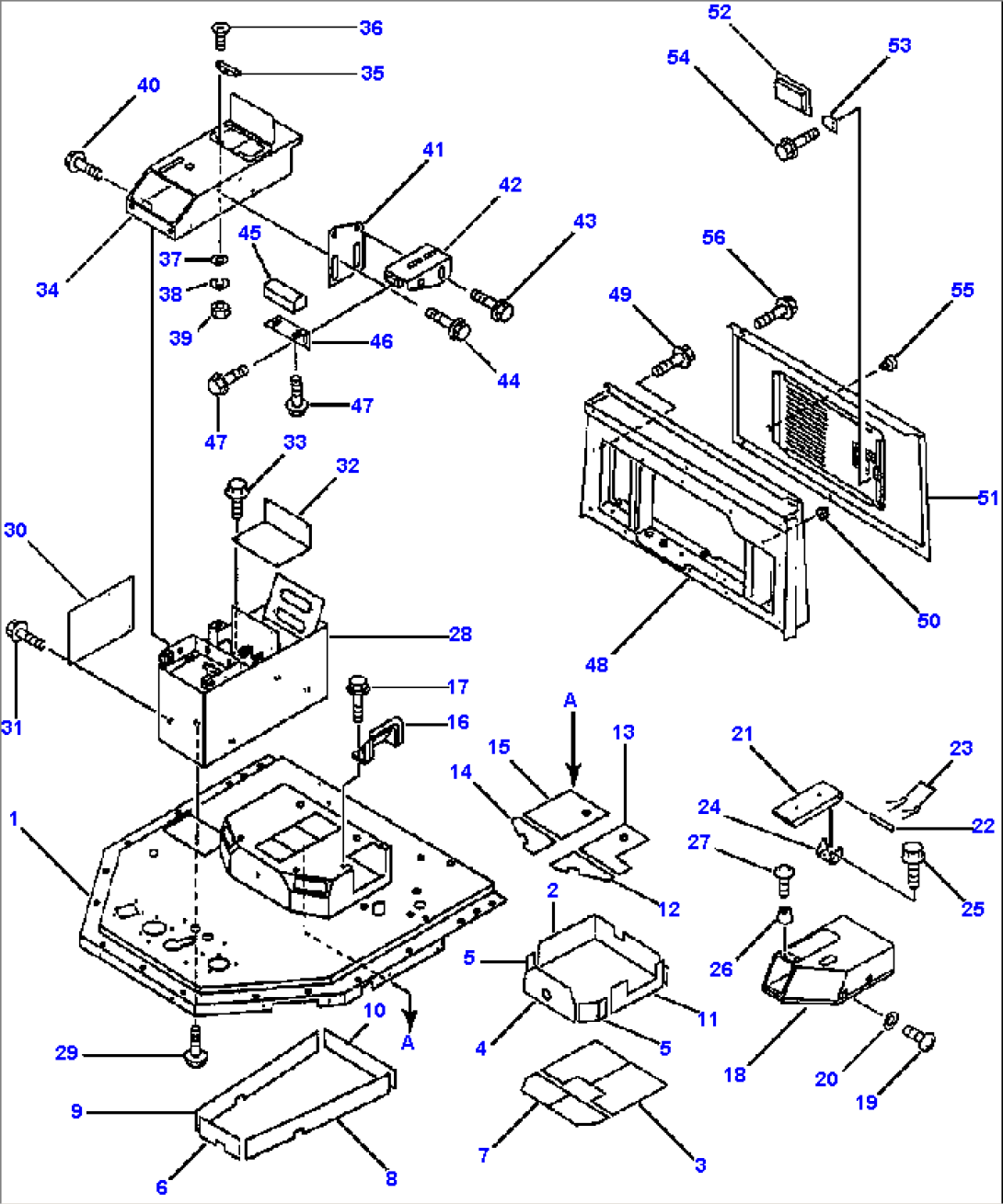 CONSOLE BOX (FOR MACHINES WITH CAB AND AIR CONDITIONER)