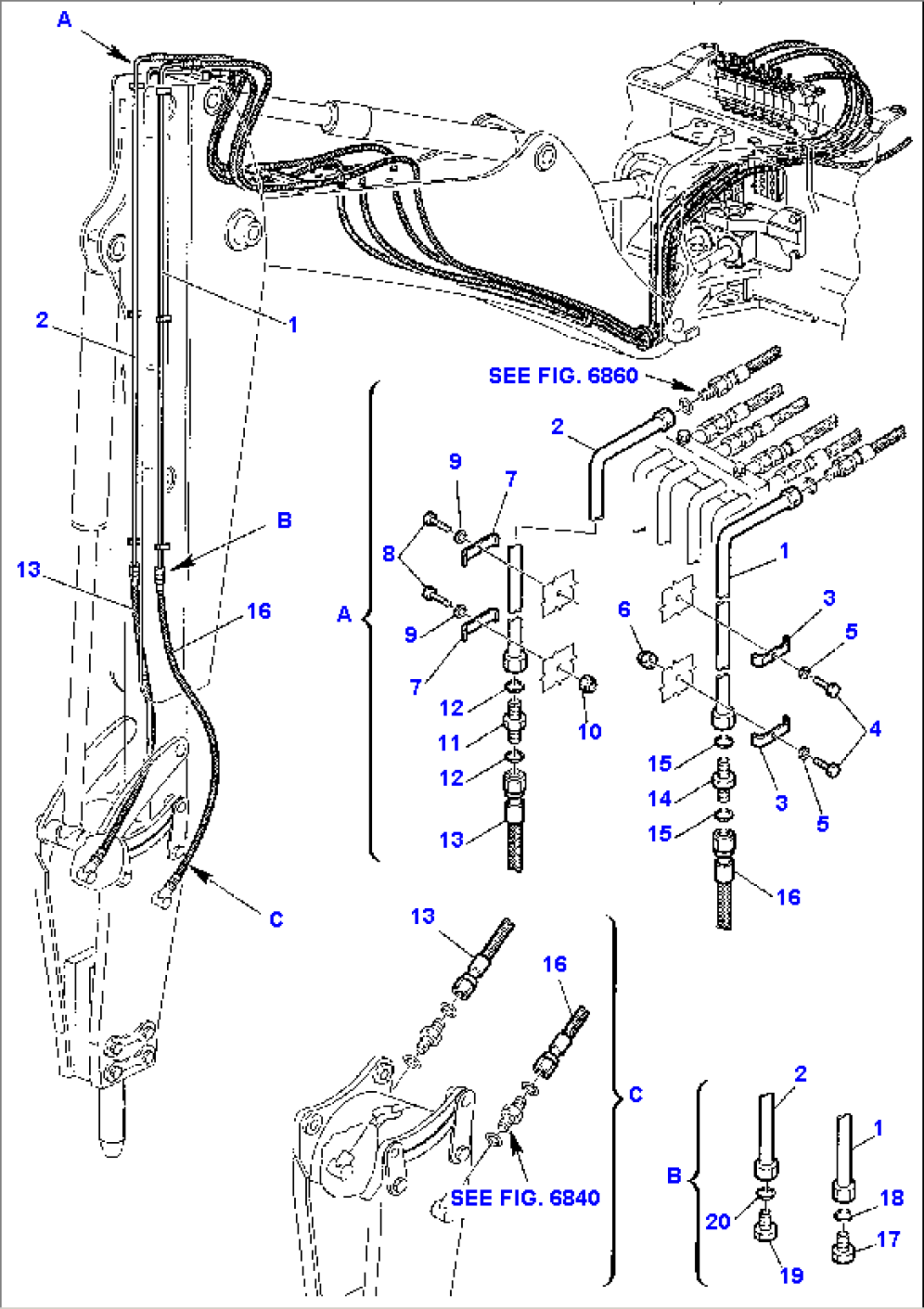 HAMMER HYDRAULIC PIPING WITH JIG ARM (2/2)