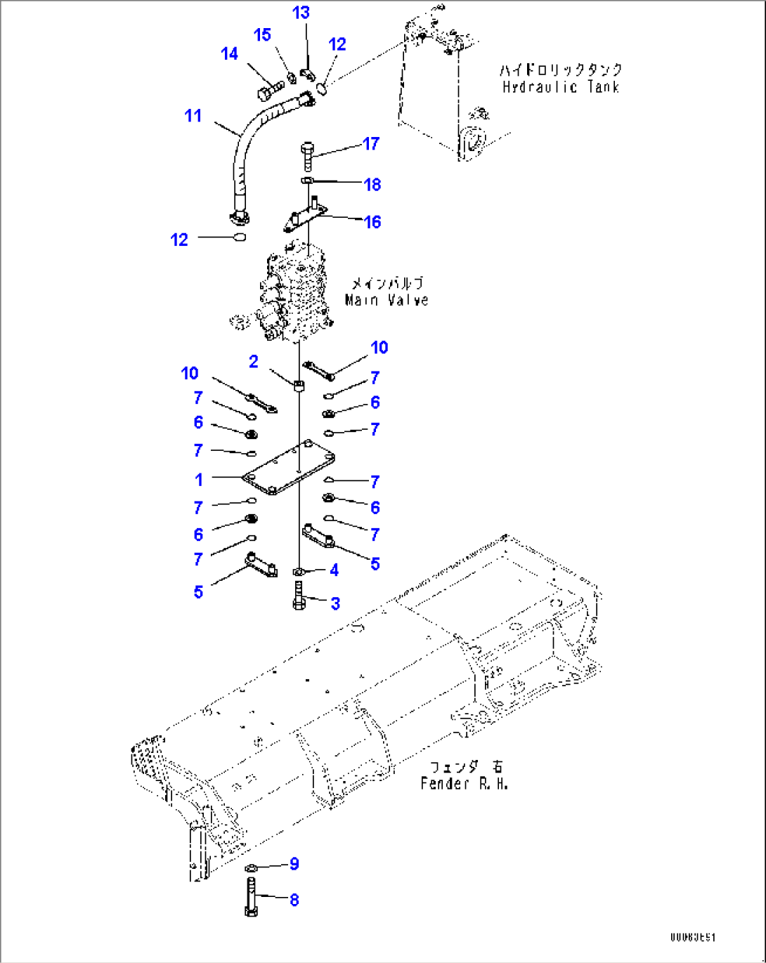 Fender, Hose and Bracket (#85077-85383)