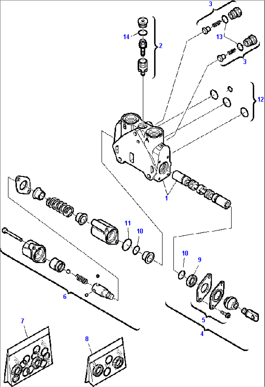 FIG. H6270-01A0 SHOVEL CONTROL VALVE - SHOVEL LIFT SECTION FOR BUCKET 4 IN 1