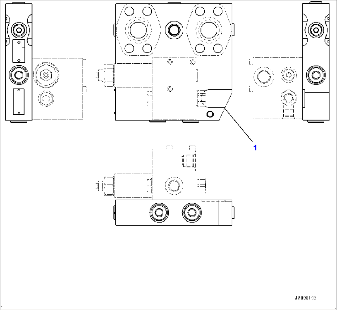 Transfer, Steering Valve (1/5) (#80001-)