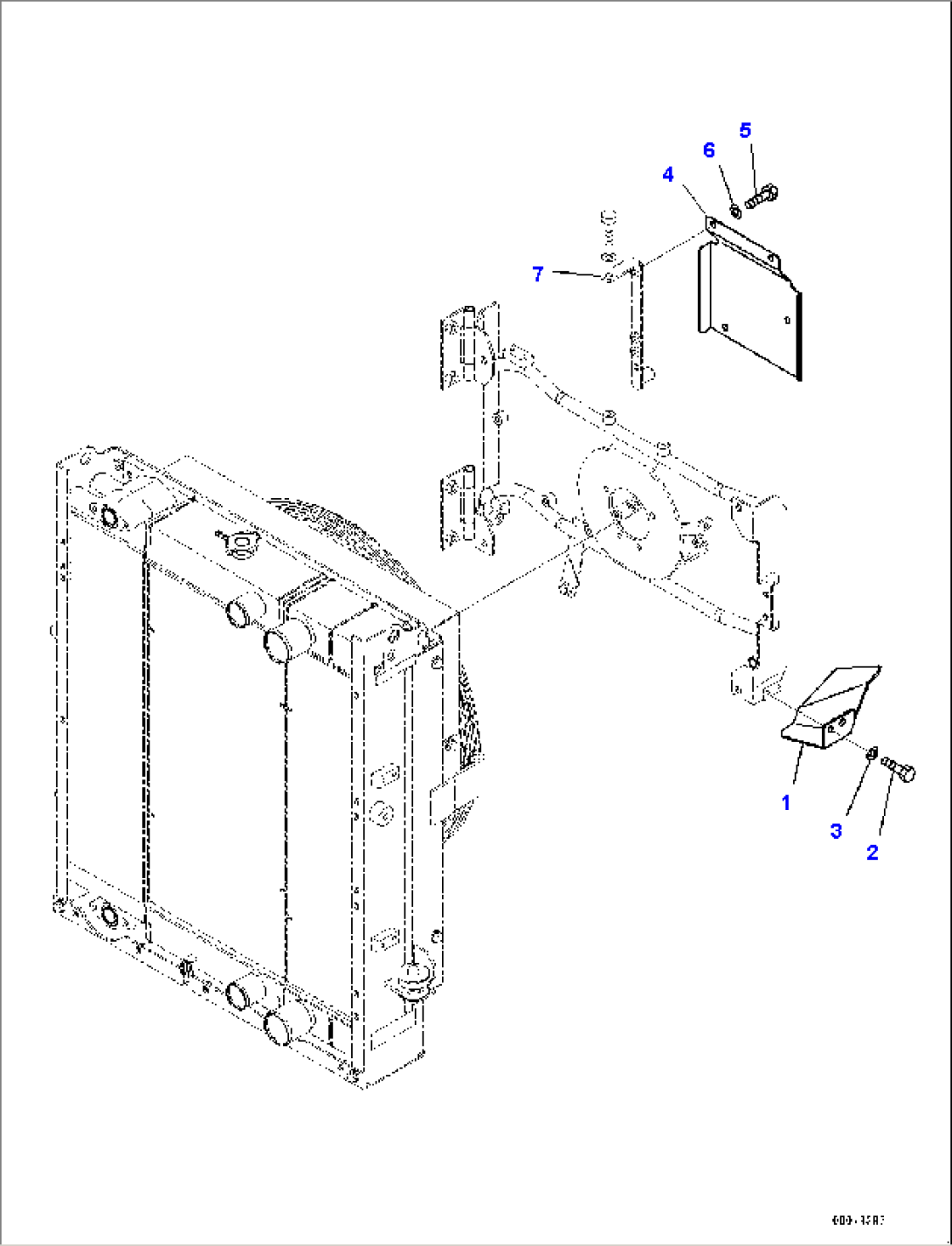Radiator, Mounting (2/2) (#75053-)