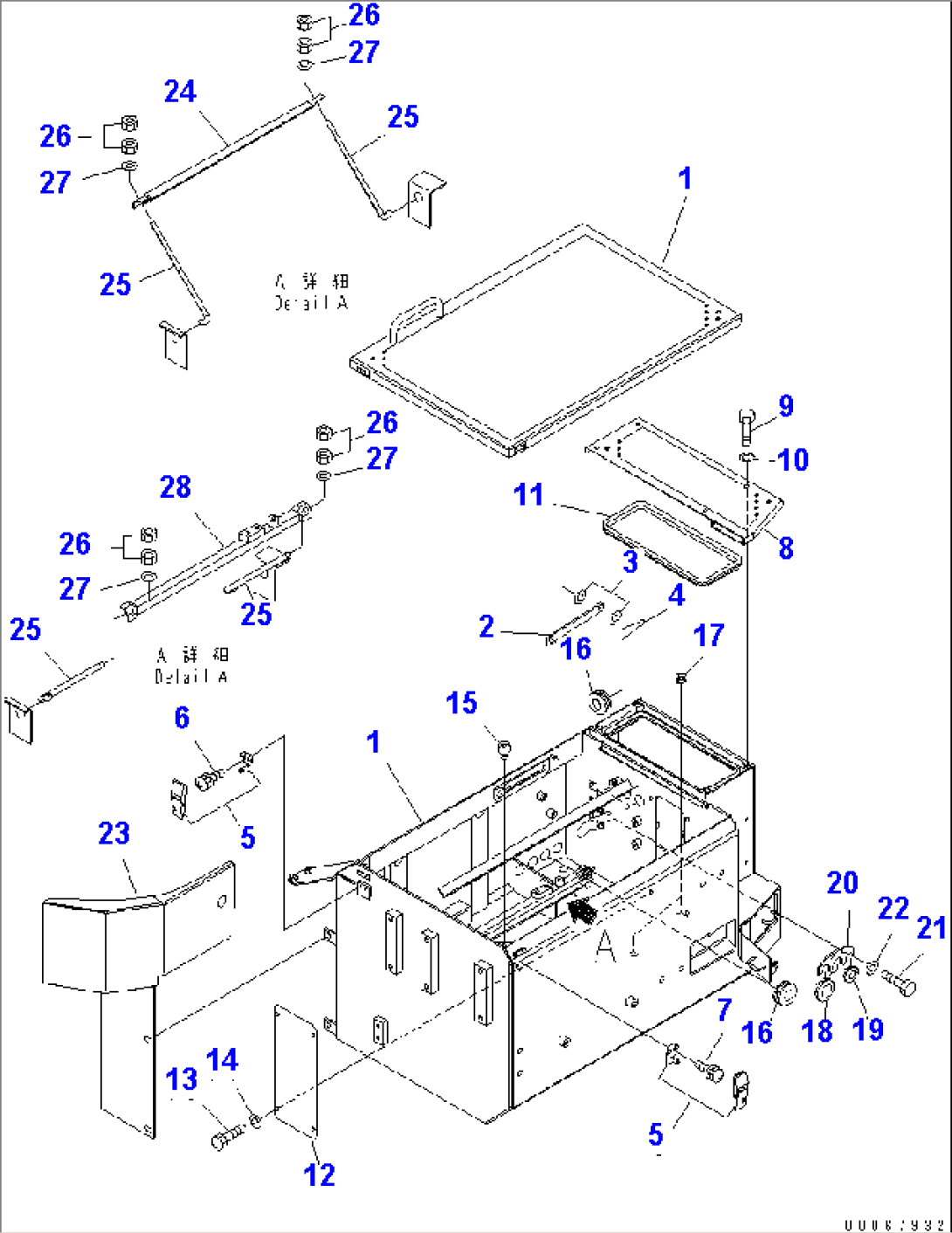 BATTERY BOX¤ L.H. (BATTERY BOX AND MOUNTING) (MINING SPEC.)(#60002-)