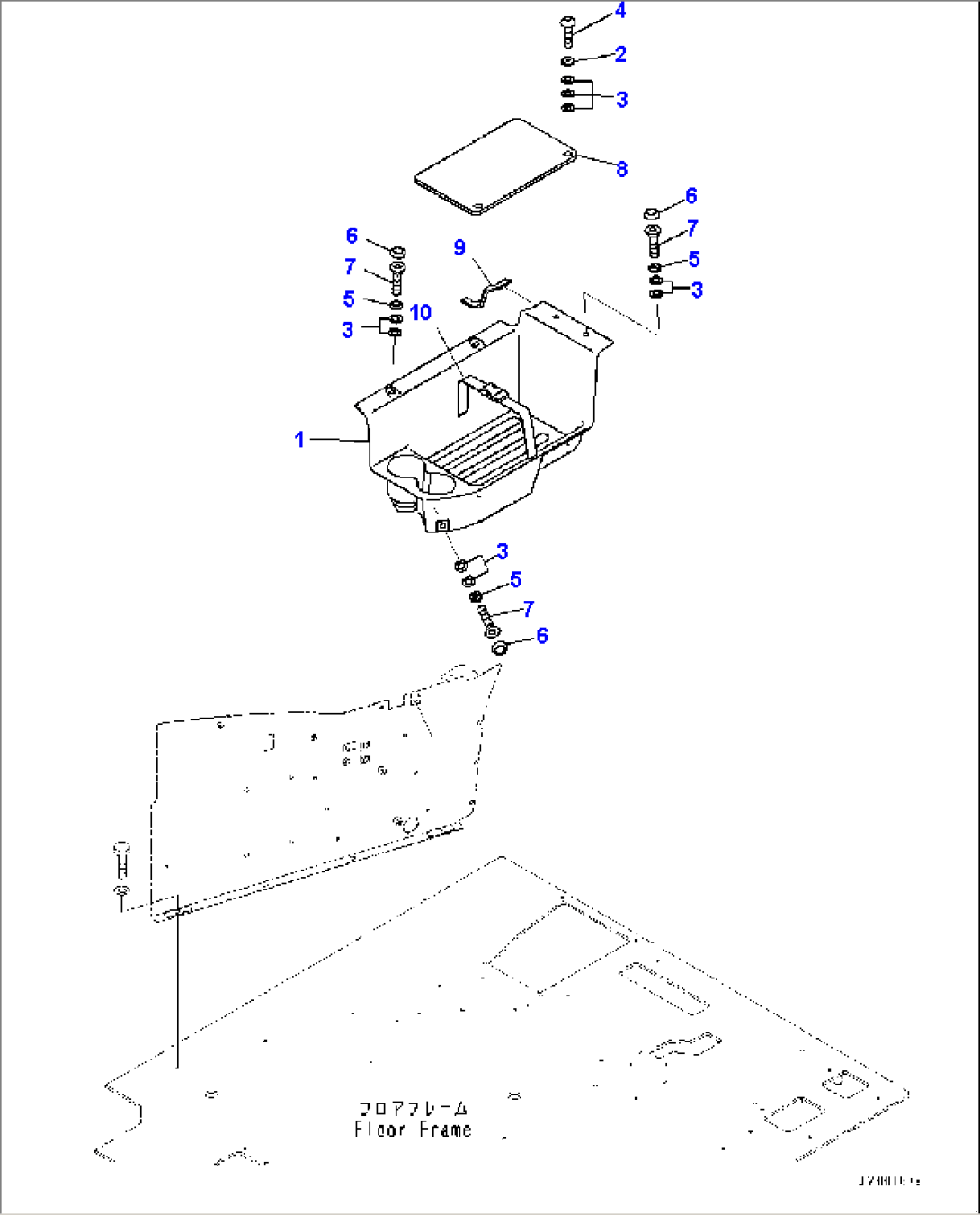 Cab, Console Box Case (#10001-)