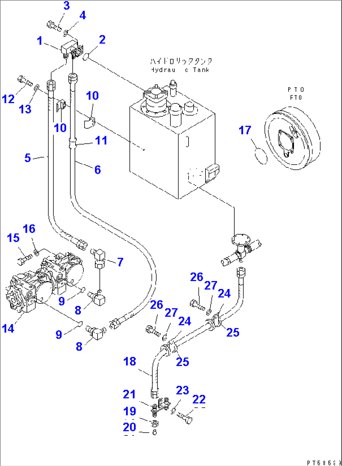 HYDRAULIC PIPING (TANK TO PUMP)