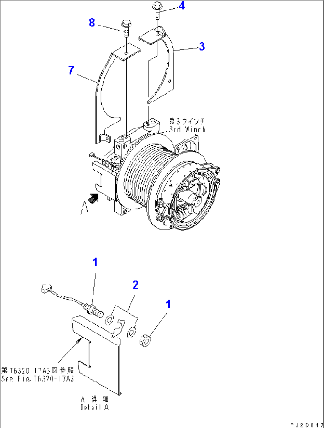 3RD WINCH (PROXIMITY SWITCH AND COVER) (WITH 3RD WINCH)(#10301-)