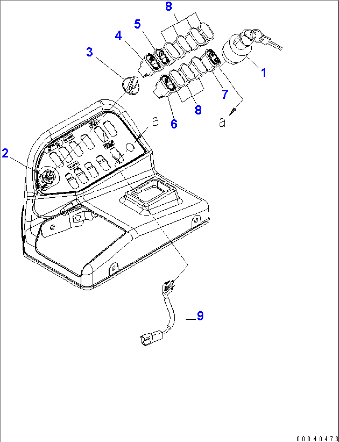 LOADER CONTROL (SWITCH BOX) (FOR 3-SPOOL CONTROL VALVE)(#85001-)